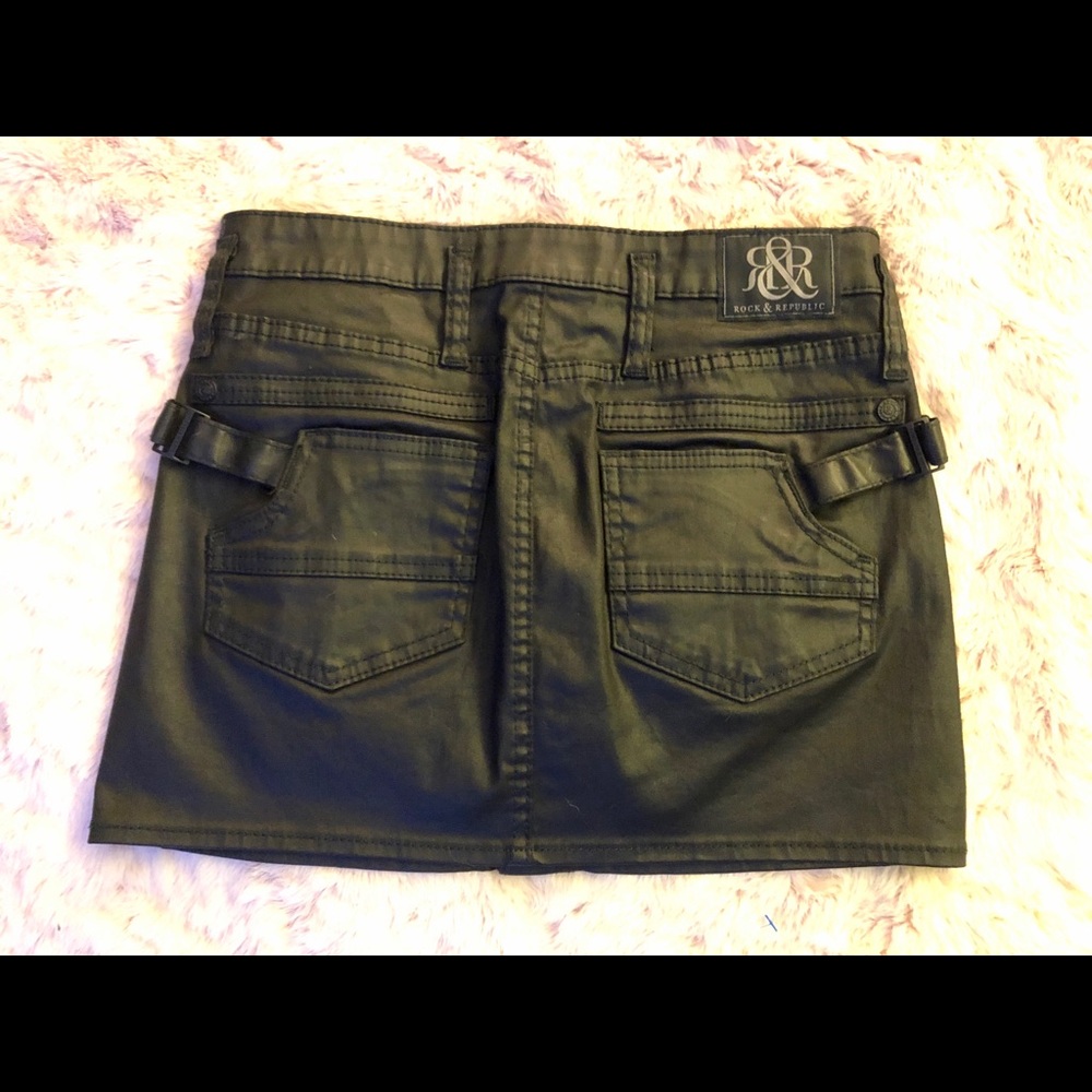 Rock and republic pleather mini skirt